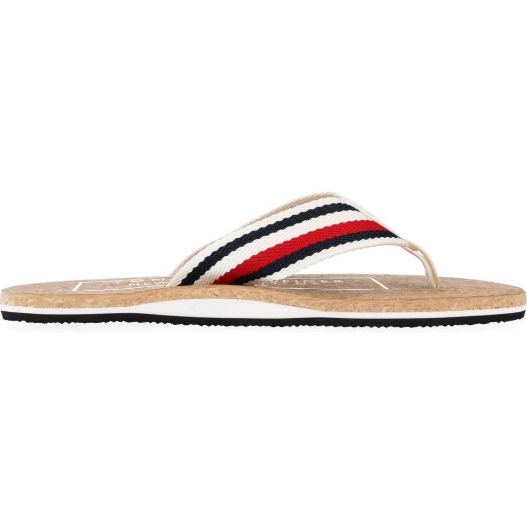 TOMMY HILFIGER CORK BEACH SANDAL en color BLANCO  (4)