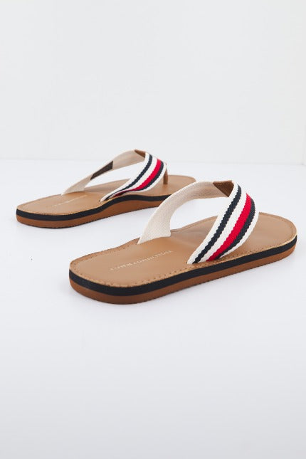 TOMMY HILFIGER LEATHER BEACH SANDAL en color MARRON  (3)