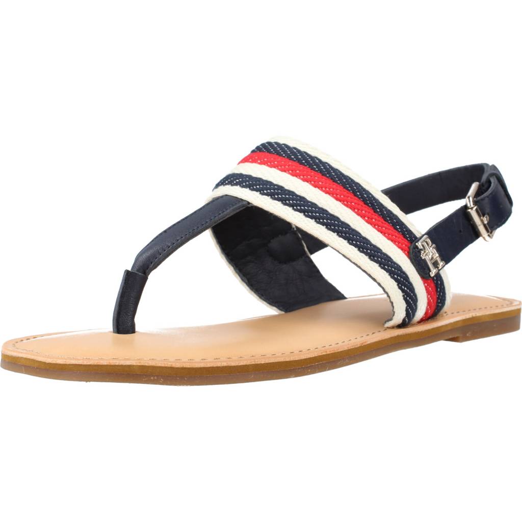 TOMMY HILFIGER FLAT SANDAL CORPORATE en color AZUL  (1)