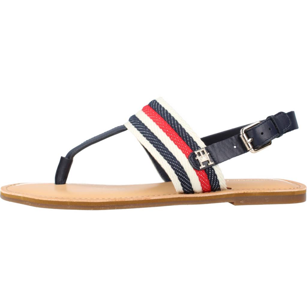 TOMMY HILFIGER FLAT SANDAL CORPORATE en color AZUL  (2)