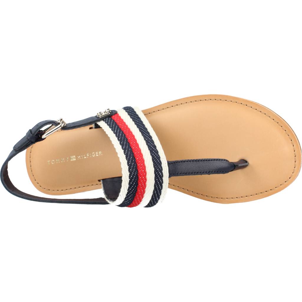 TOMMY HILFIGER FLAT SANDAL CORPORATE en color AZUL  (7)