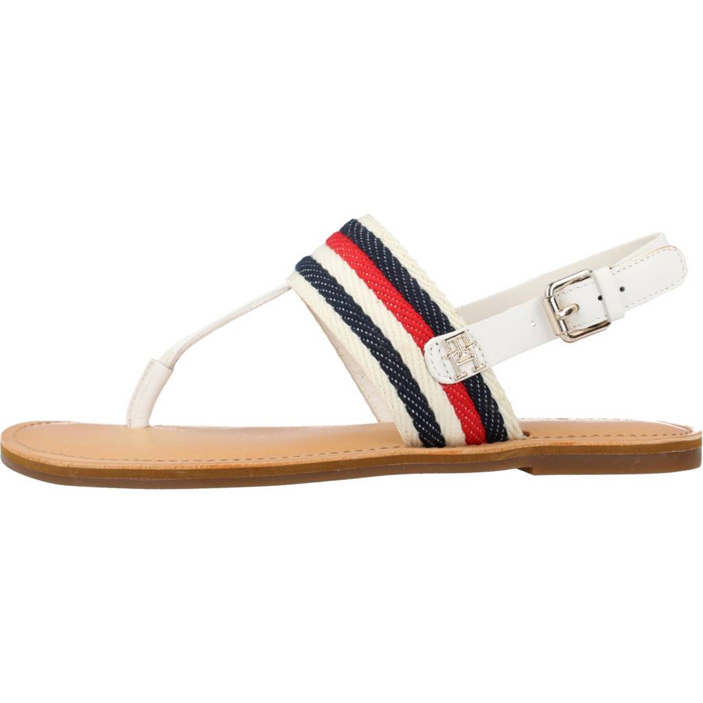 TOMMY HILFIGER FLAT SANDAL CORPORATE en color BLANCO  (2)