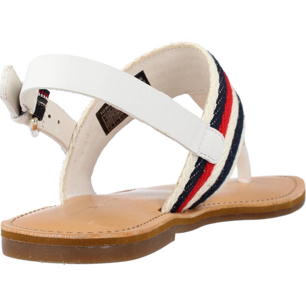 TOMMY HILFIGER FLAT SANDAL CORPORATE en color BLANCO  (3)