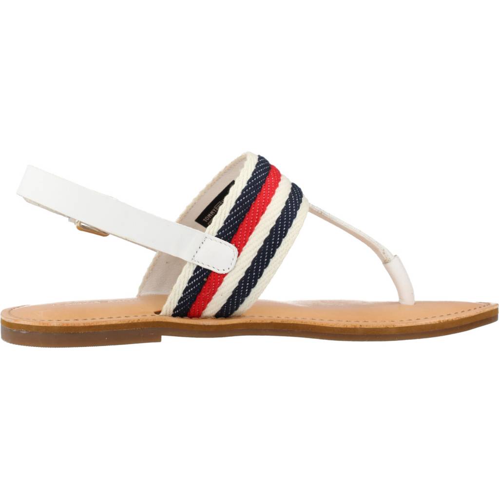 TOMMY HILFIGER FLAT SANDAL CORPORATE en color BLANCO  (4)