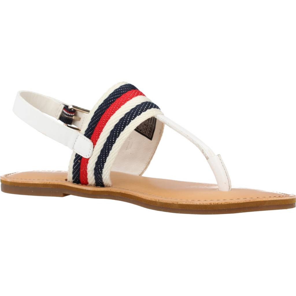 TOMMY HILFIGER FLAT SANDAL CORPORATE en color BLANCO  (5)