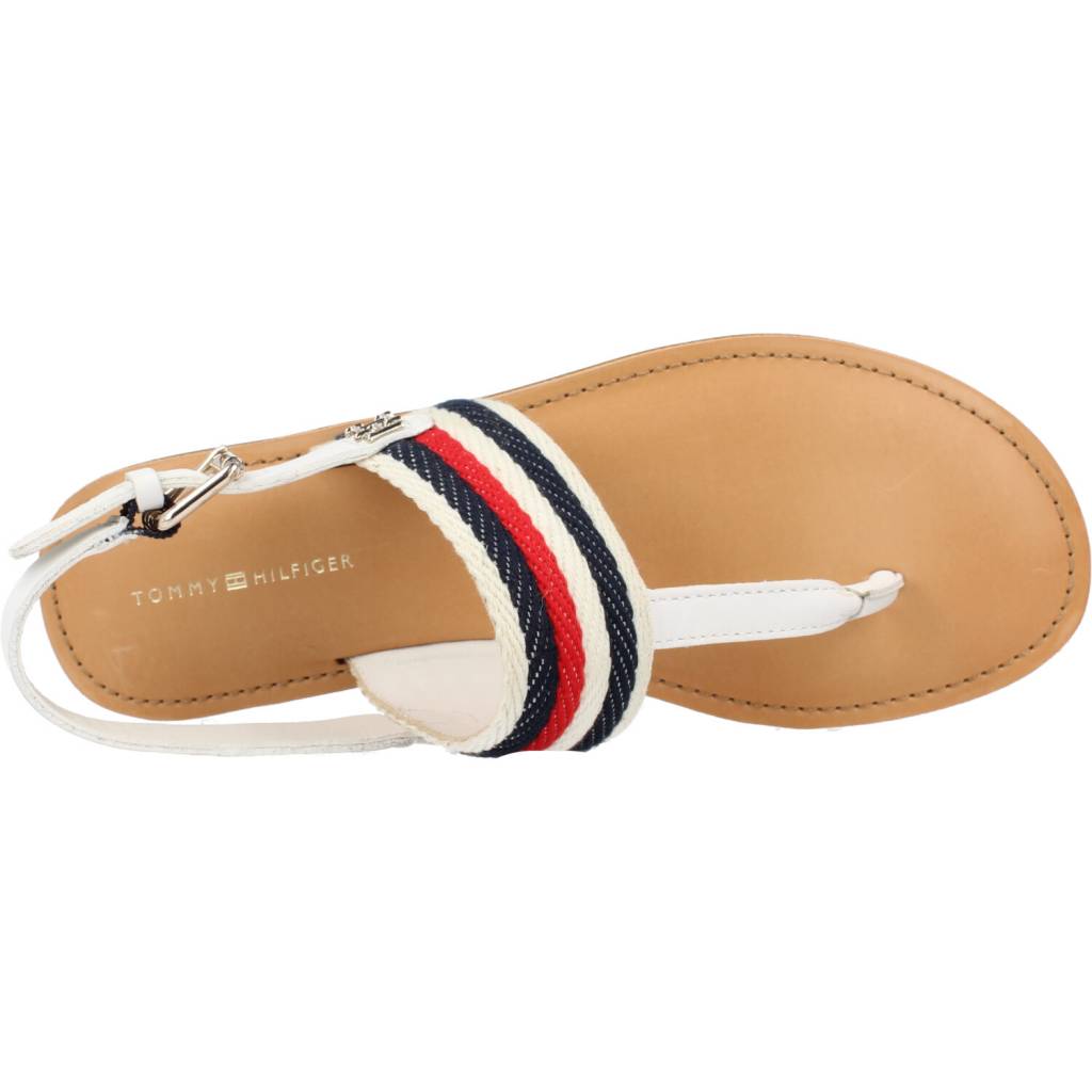 TOMMY HILFIGER FLAT SANDAL CORPORATE en color BLANCO  (7)