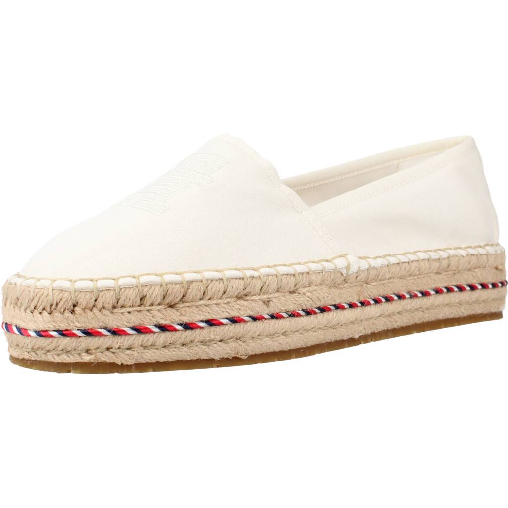 TOMMY HILFIGER TH EMBROIDERED FLATFORM en color BLANCO  (1)