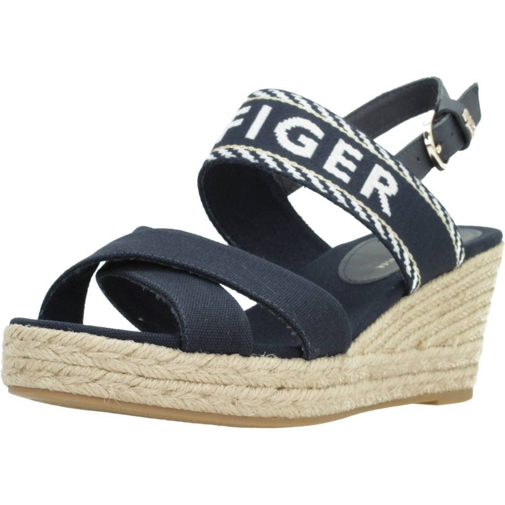 TOMMY HILFIGER SEASONAL WEBBING MID WED en color AZUL  (1)