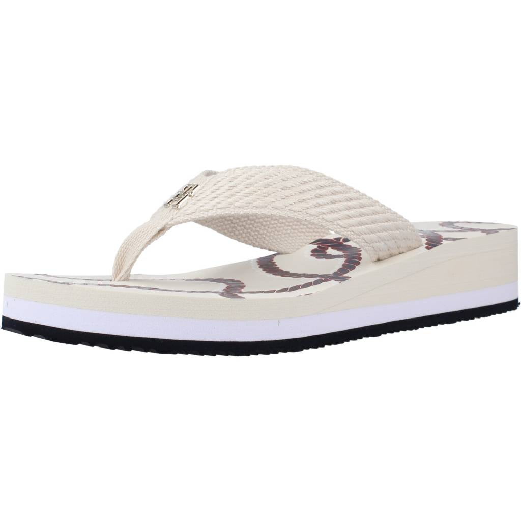 TOMMY HILFIGER TOMMY ROPE M WEDGE SANDA en color BLANCO  (1)