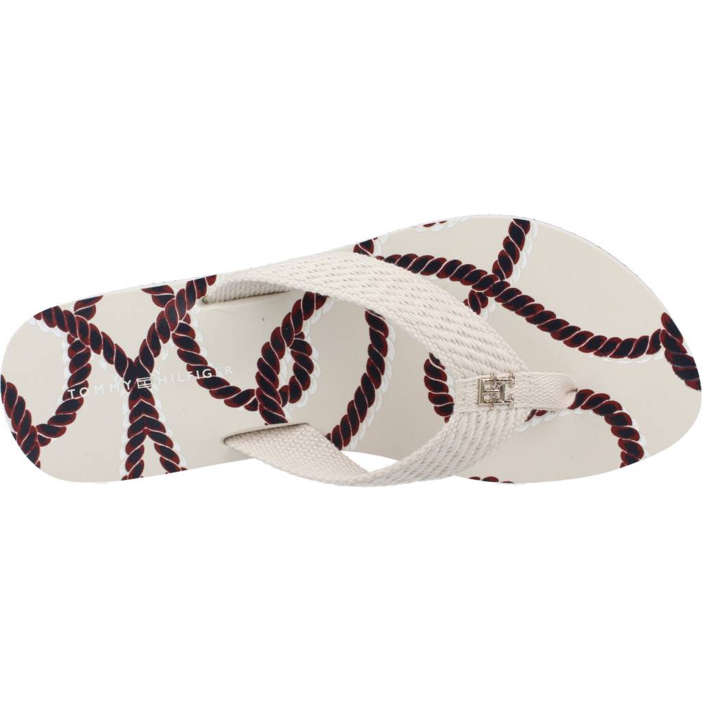 TOMMY HILFIGER TOMMY ROPE M WEDGE SANDA en color BLANCO  (7)