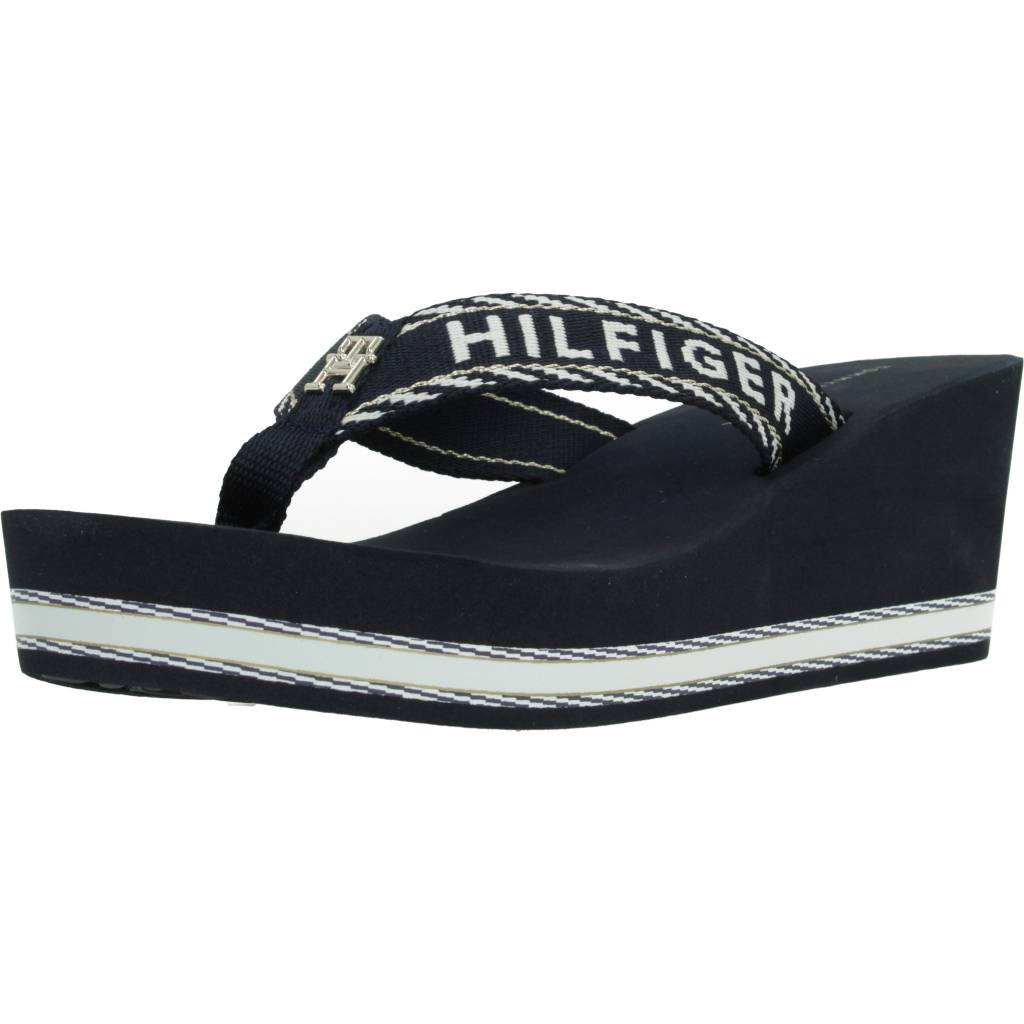 TOMMY HILFIGER WEBBING H WEDGE SA en color AZUL  (1)