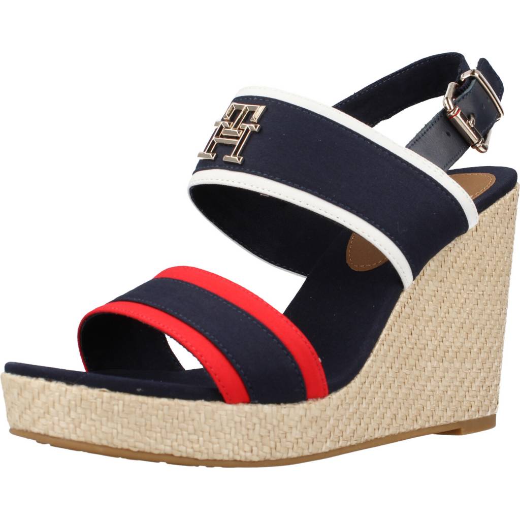 TOMMY HILFIGER RWB FEMININE WEDGE en color AZUL  (1)