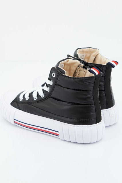 TOMMY HILFIGER HIGH TOP LACE-UP SNEAKER en color NEGRO  (3)