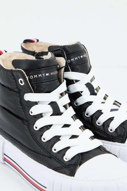 TOMMY HILFIGER HIGH TOP LACE-UP SNEAKER en color NEGRO  (4)