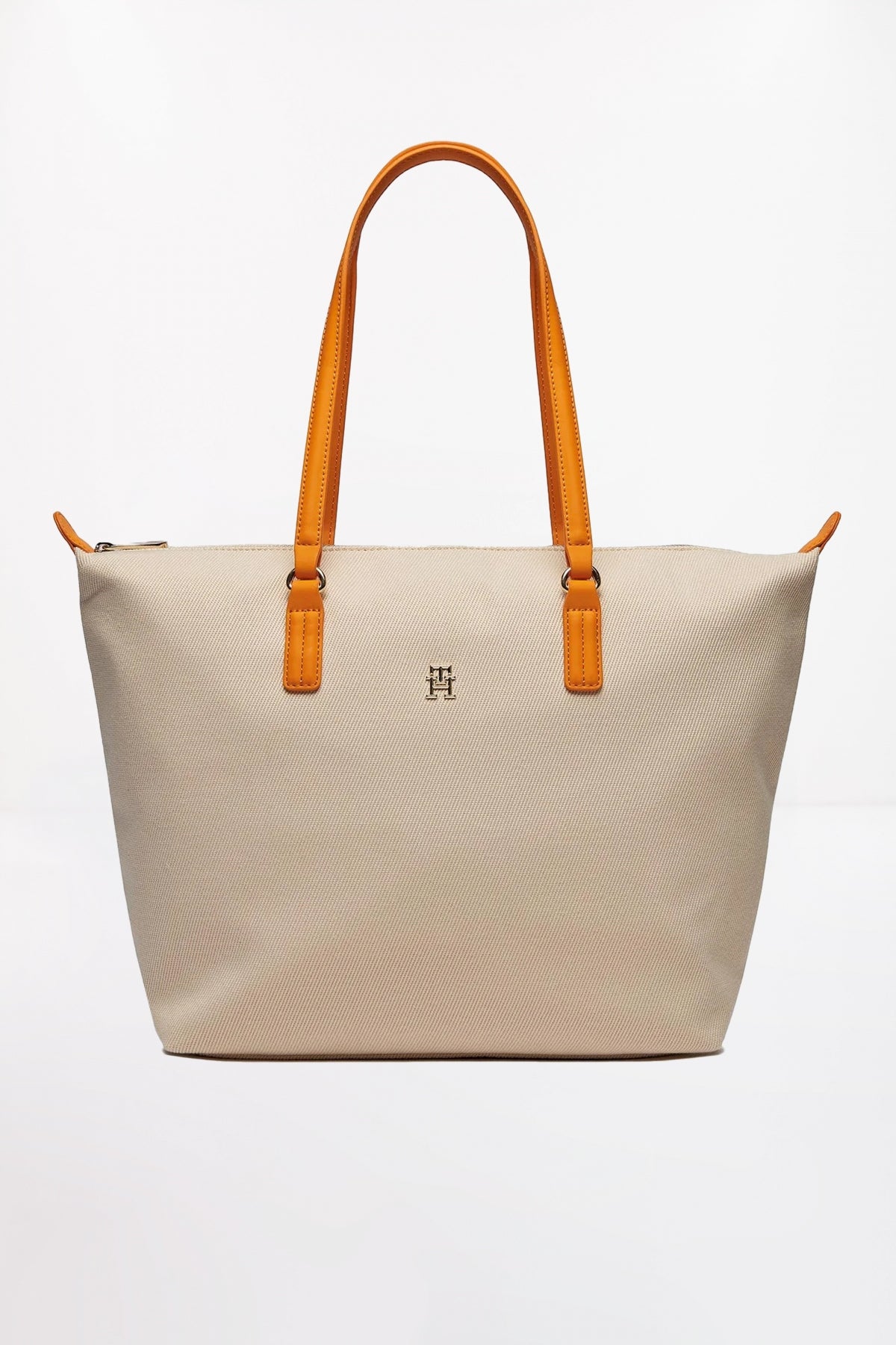 TOMMY HILFIGER POPPY CANVAS TOTE en color MARRON CLARO  (2)