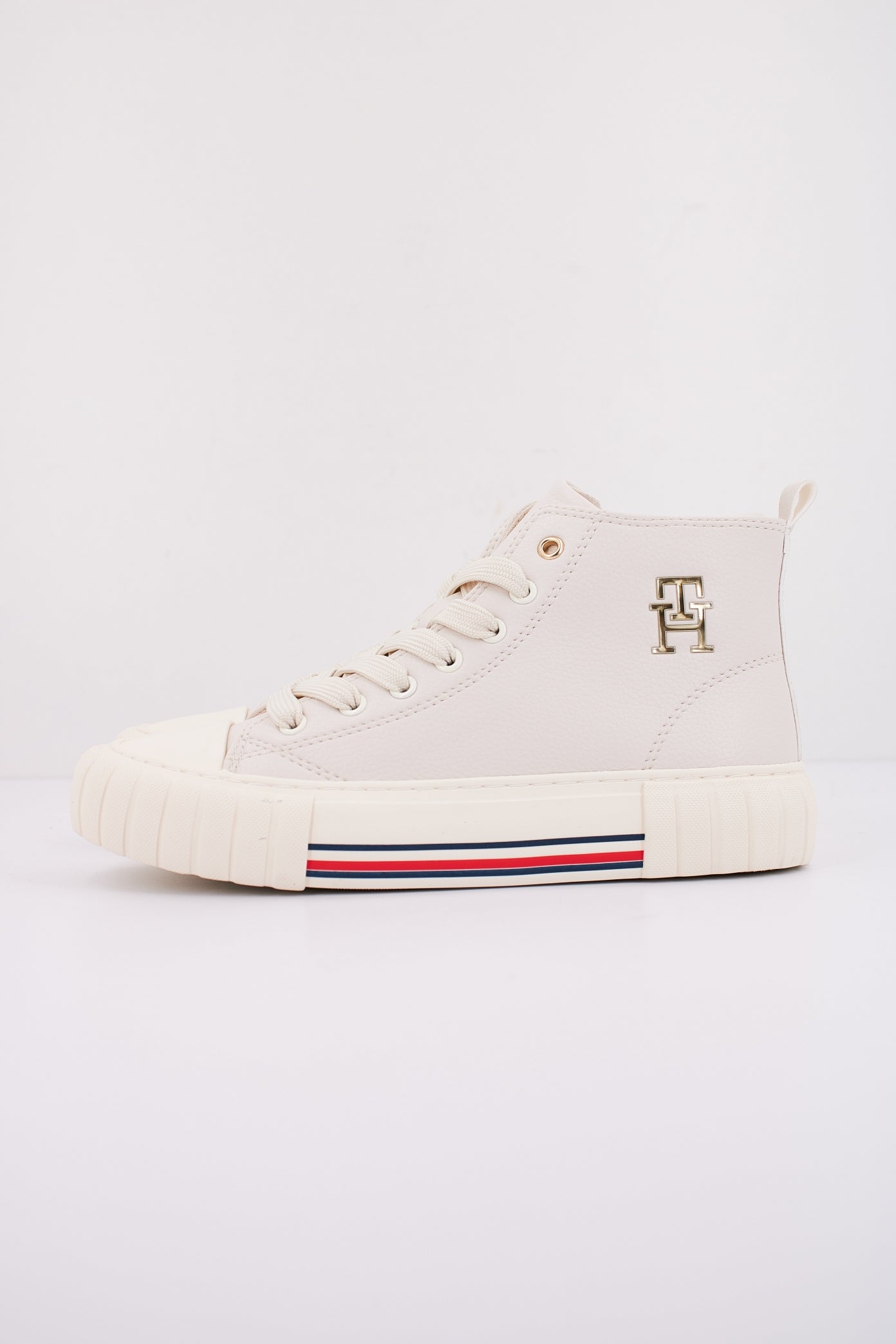 TOMMY HILFIGER HIGH TOP LACE-UP SNEAKER en color BLANCO  (1)