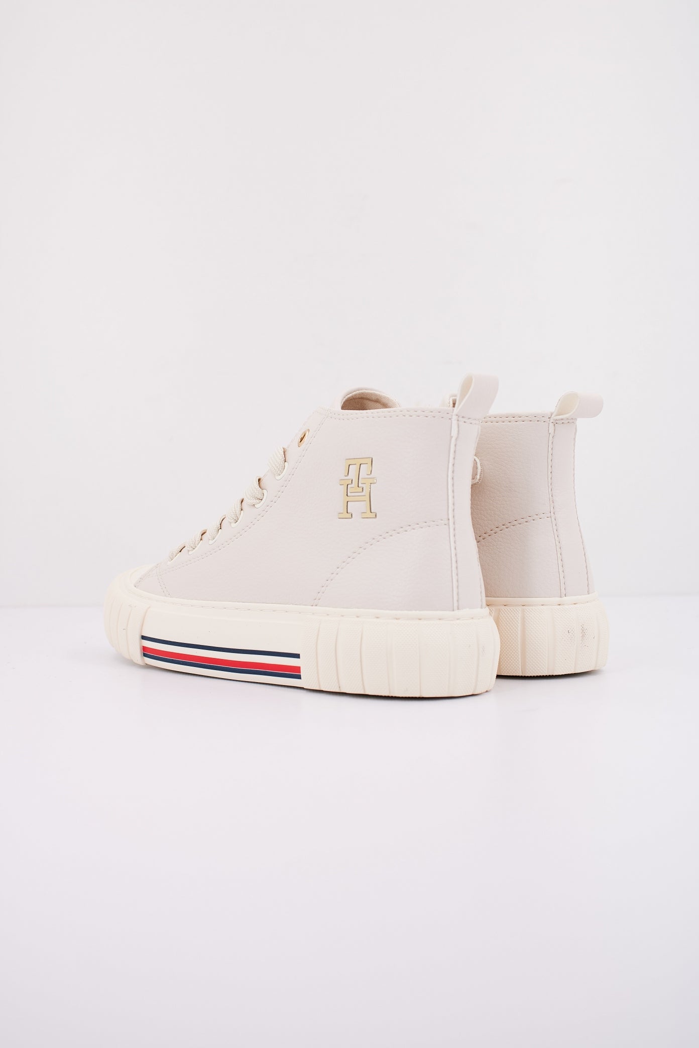 TOMMY HILFIGER HIGH TOP LACE-UP SNEAKER en color BLANCO  (4)