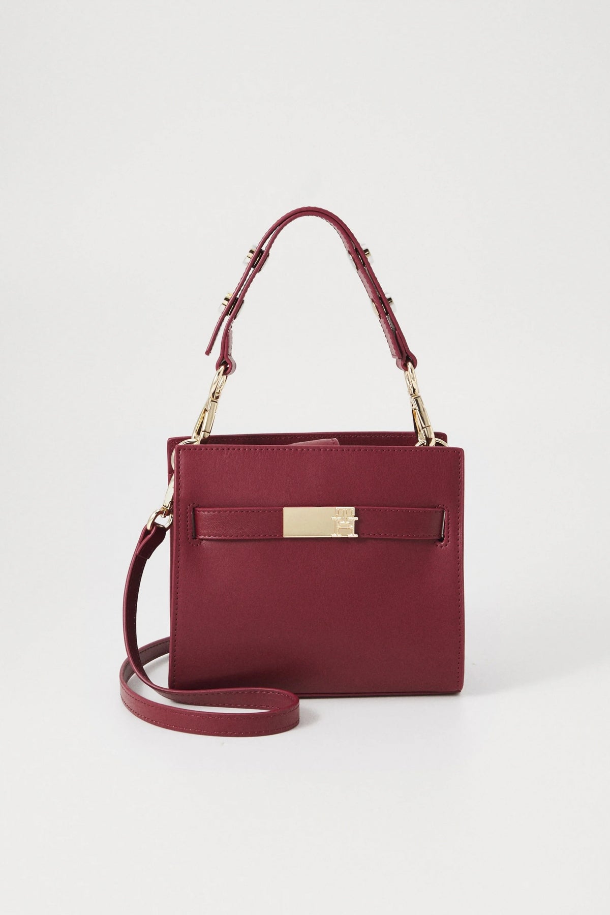 TOMMY HILFIGER  TH HERITAGE MINI SATCHEL en color BURDEOS  (1)