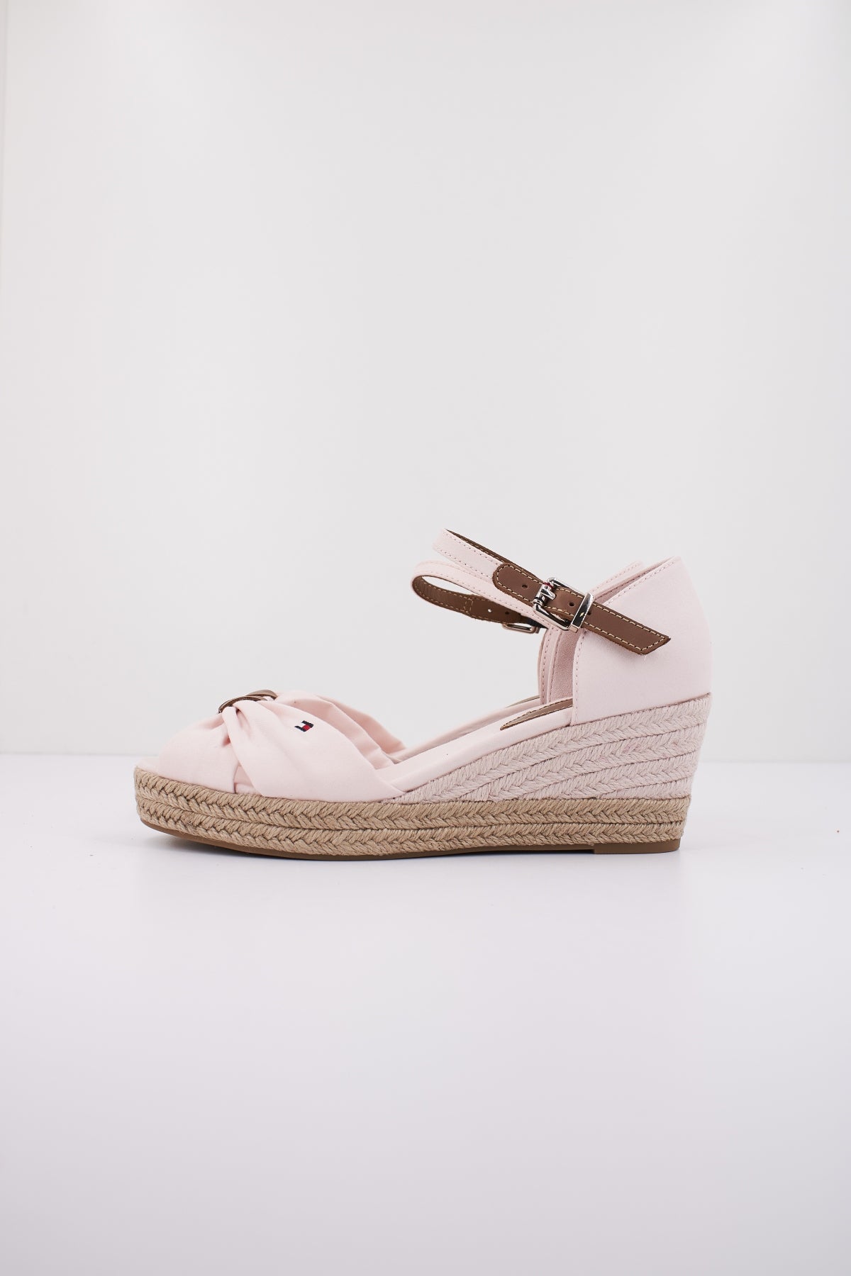 TOMMY HILFIGER BASIC OPEN TOE MID WEDGE en color ROSA  (1)