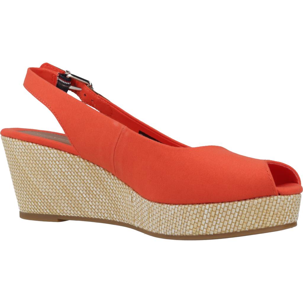 TOMMY HILFIGER ICONIC ELBA SLING BACK W en color NARANJA  (5)