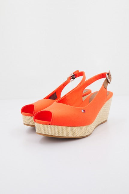 TOMMY HILFIGER ICONIC ELBA SLING BACK W en color NARANJA  (3)