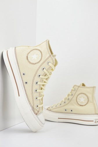 CONVERSE CHUCK TAYLOR ALL STAR LIFT PLATFORM CONTRAST STITCHING en color AMARILLO  (1)