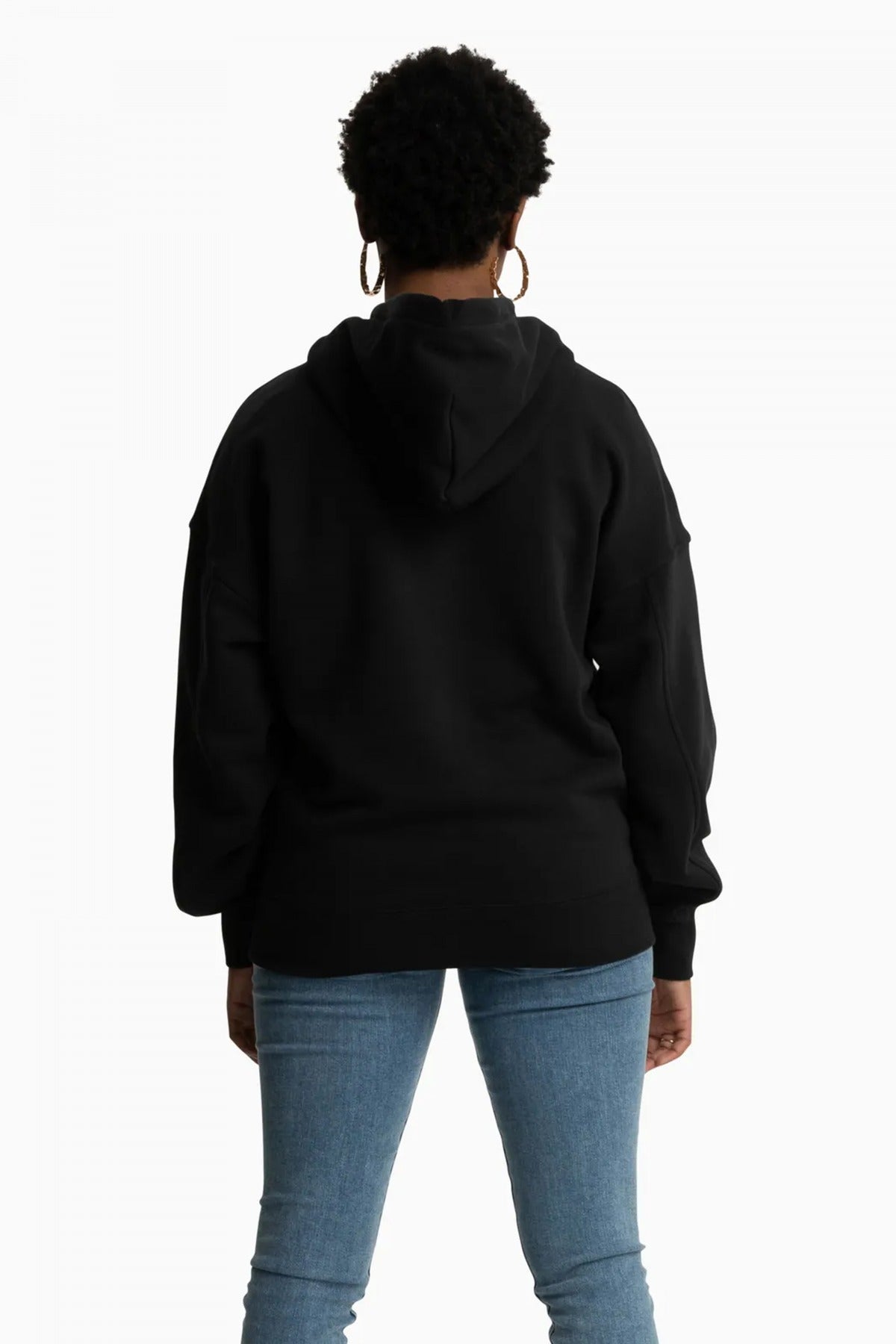 CONVERSE WORDMARK FLEECE HOODIE EM en color NEGRO  (1)