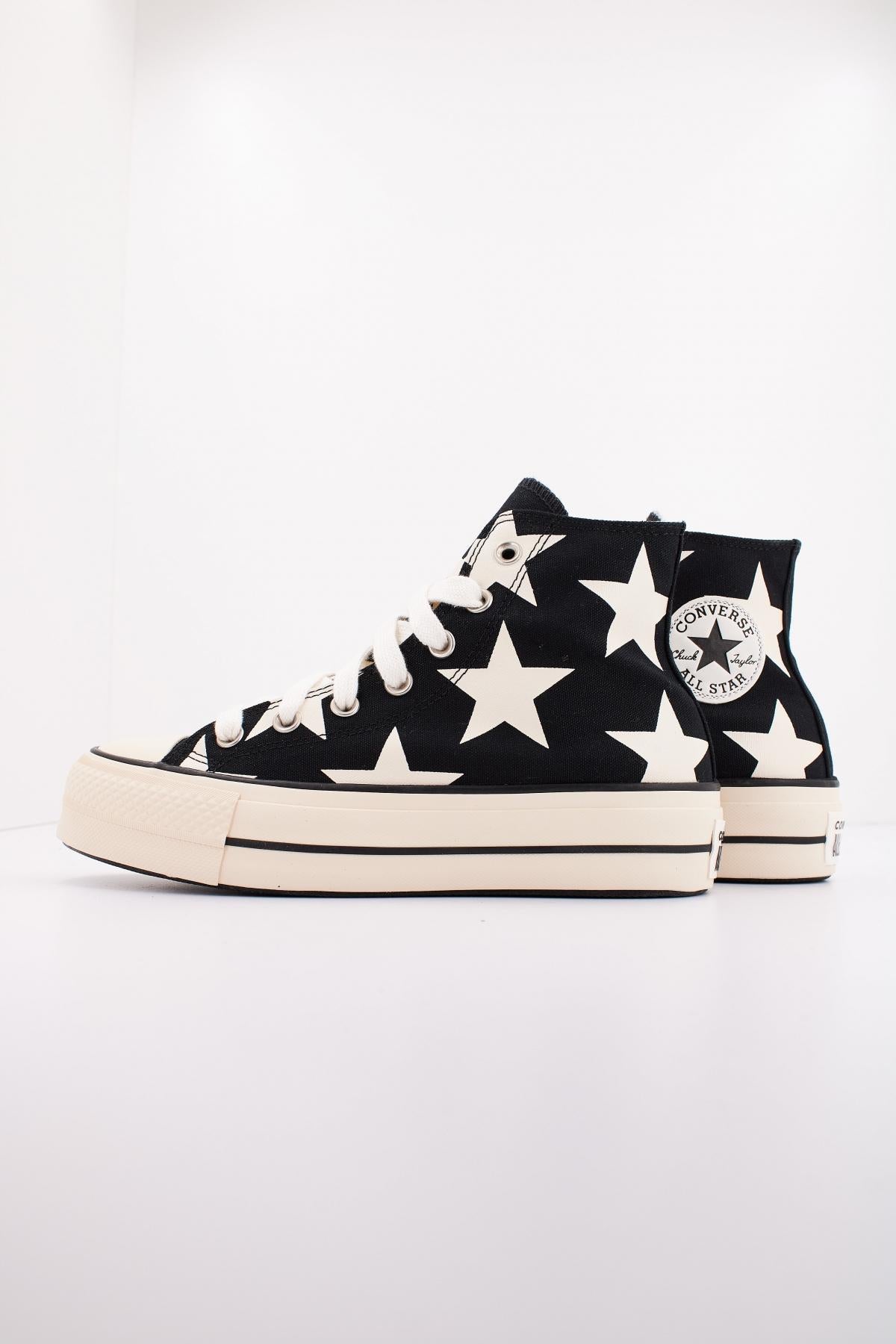 CONVERSE CHUCK TAYLOR ALL STAR LIFT PLATFORM LARGE STAR en color NEGRO  (1)