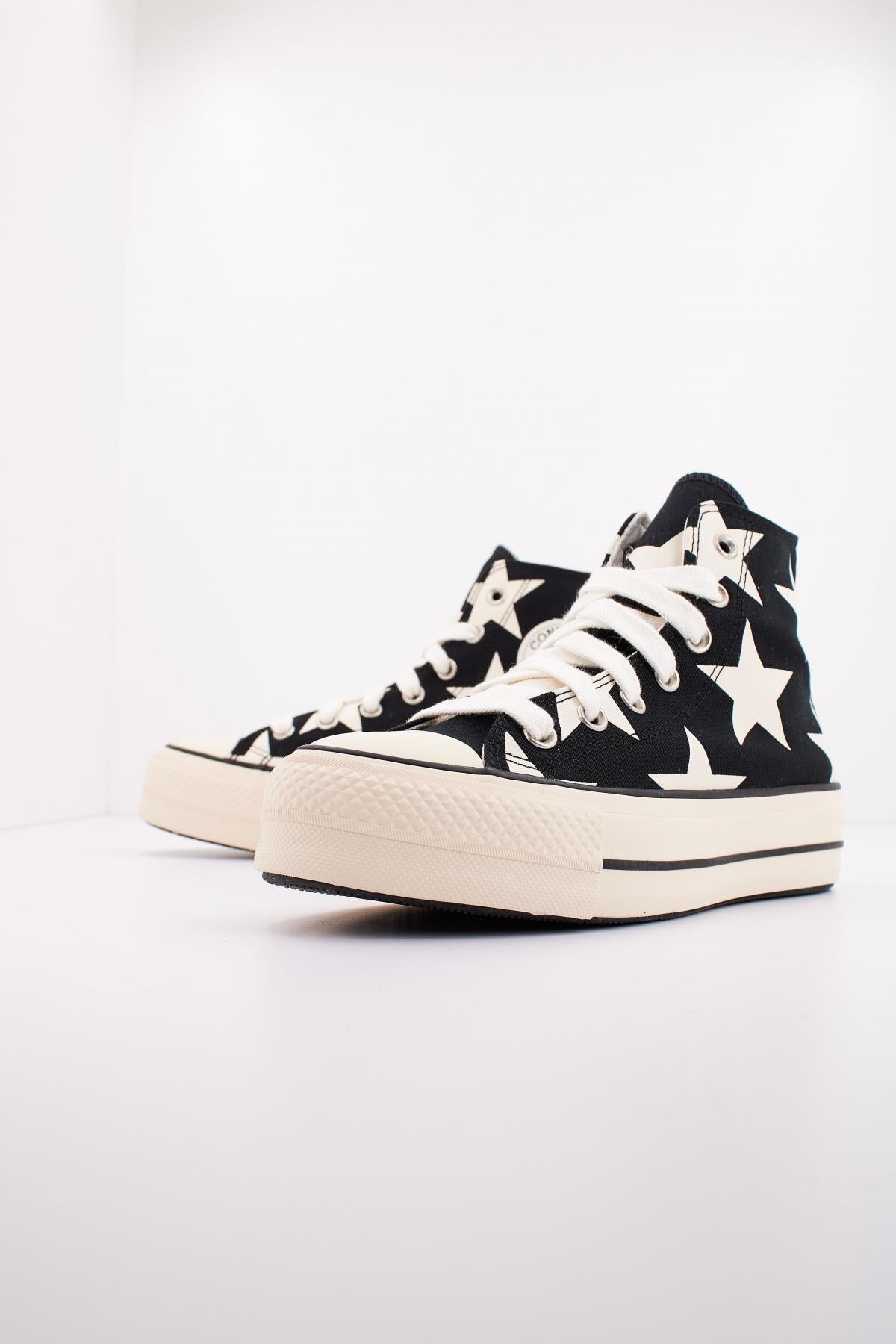 CONVERSE CHUCK TAYLOR ALL STAR LIFT PLATFORM LARGE STAR en color NEGRO  (2)