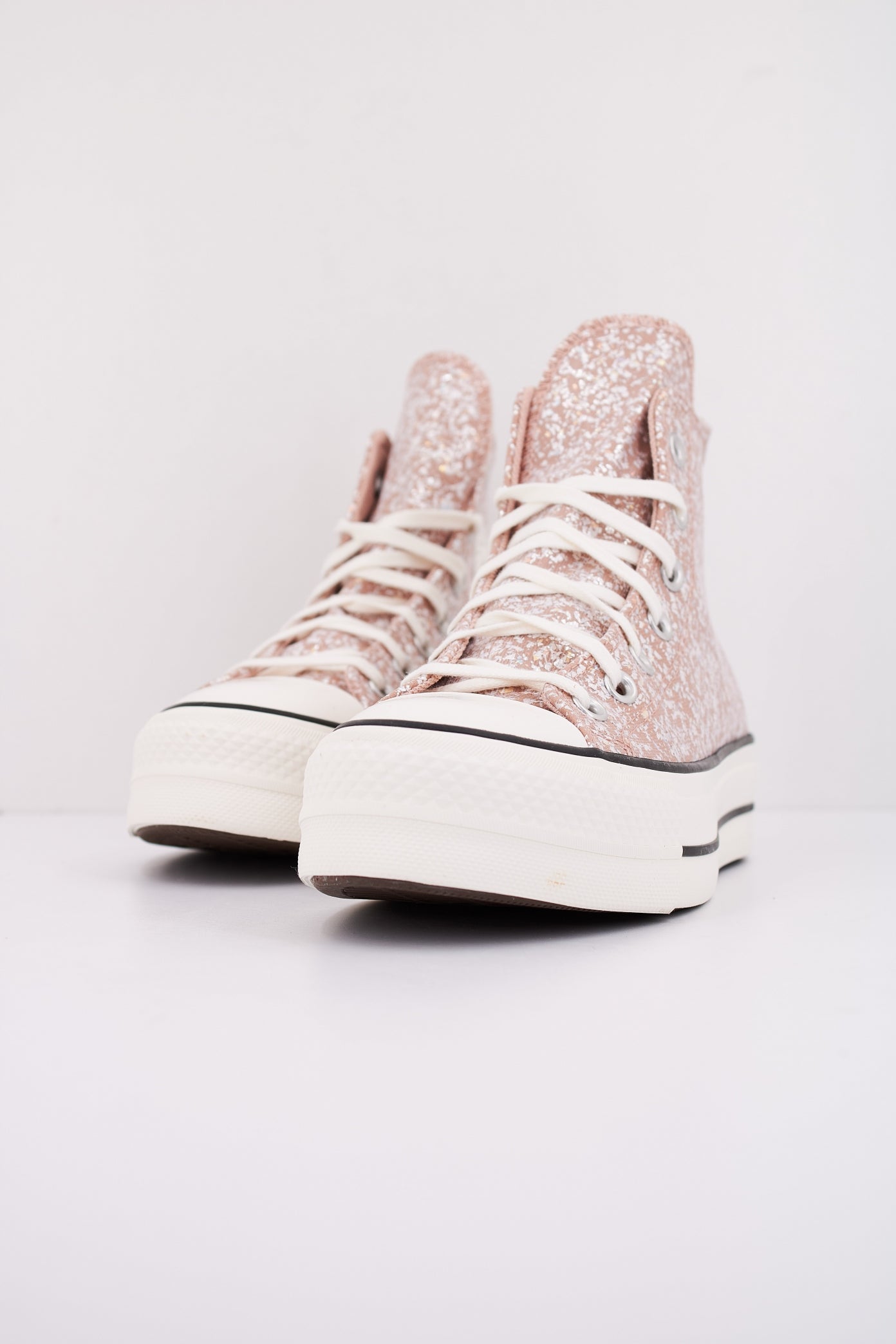 CONVERSE CHUCK TAYLOR ALL STAR LIFT PLATFORM GLITTER en color MARRON  (2)