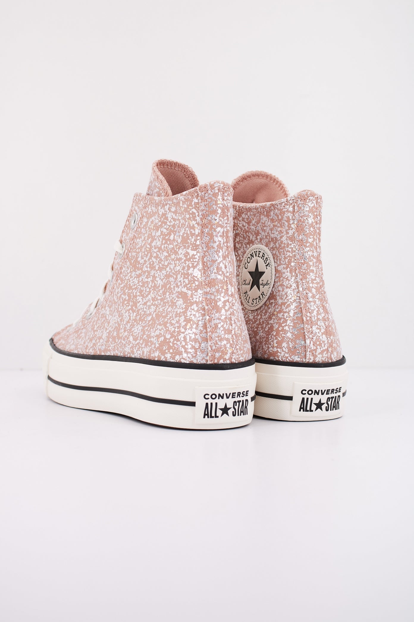 CONVERSE CHUCK TAYLOR ALL STAR LIFT PLATFORM GLITTER en color MARRON  (4)