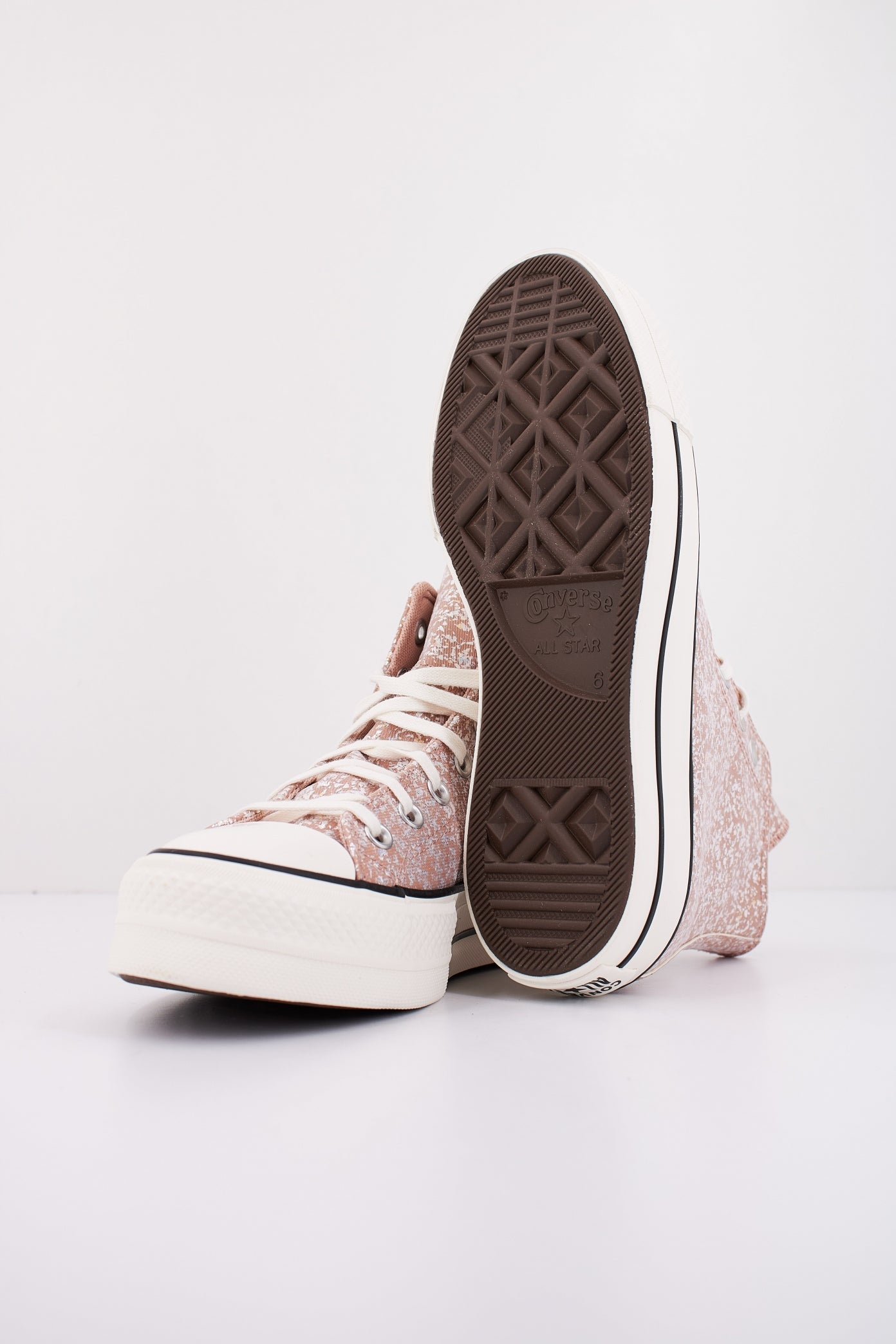 CONVERSE CHUCK TAYLOR ALL STAR LIFT PLATFORM GLITTER en color MARRON  (5)