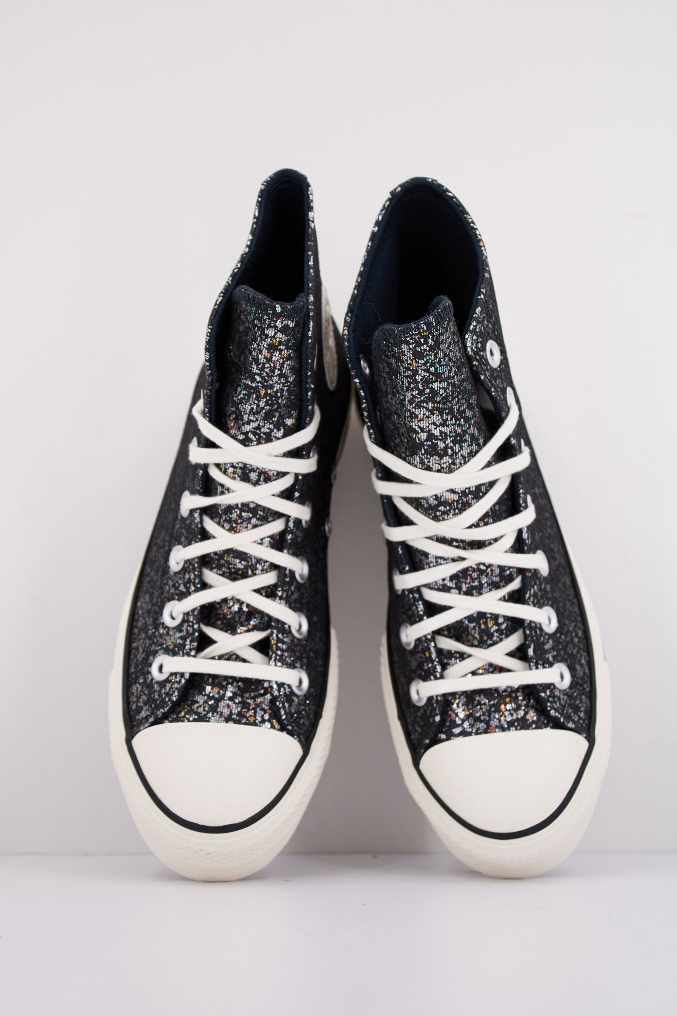 CONVERSE CHUCK TAYLOR ALL STAR LIFT PLATFORM GLITTER en color NEGRO  (3)