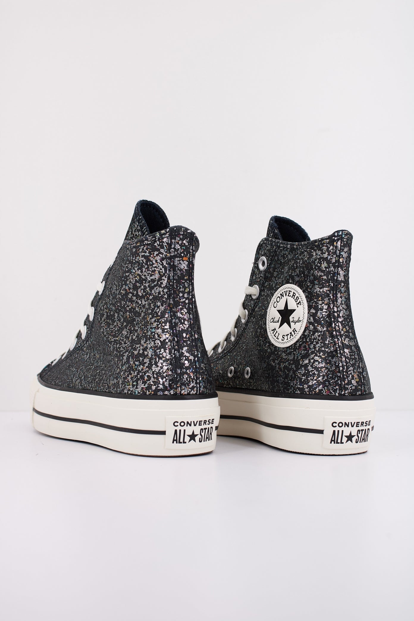 CONVERSE CHUCK TAYLOR ALL STAR LIFT PLATFORM GLITTER en color NEGRO  (4)