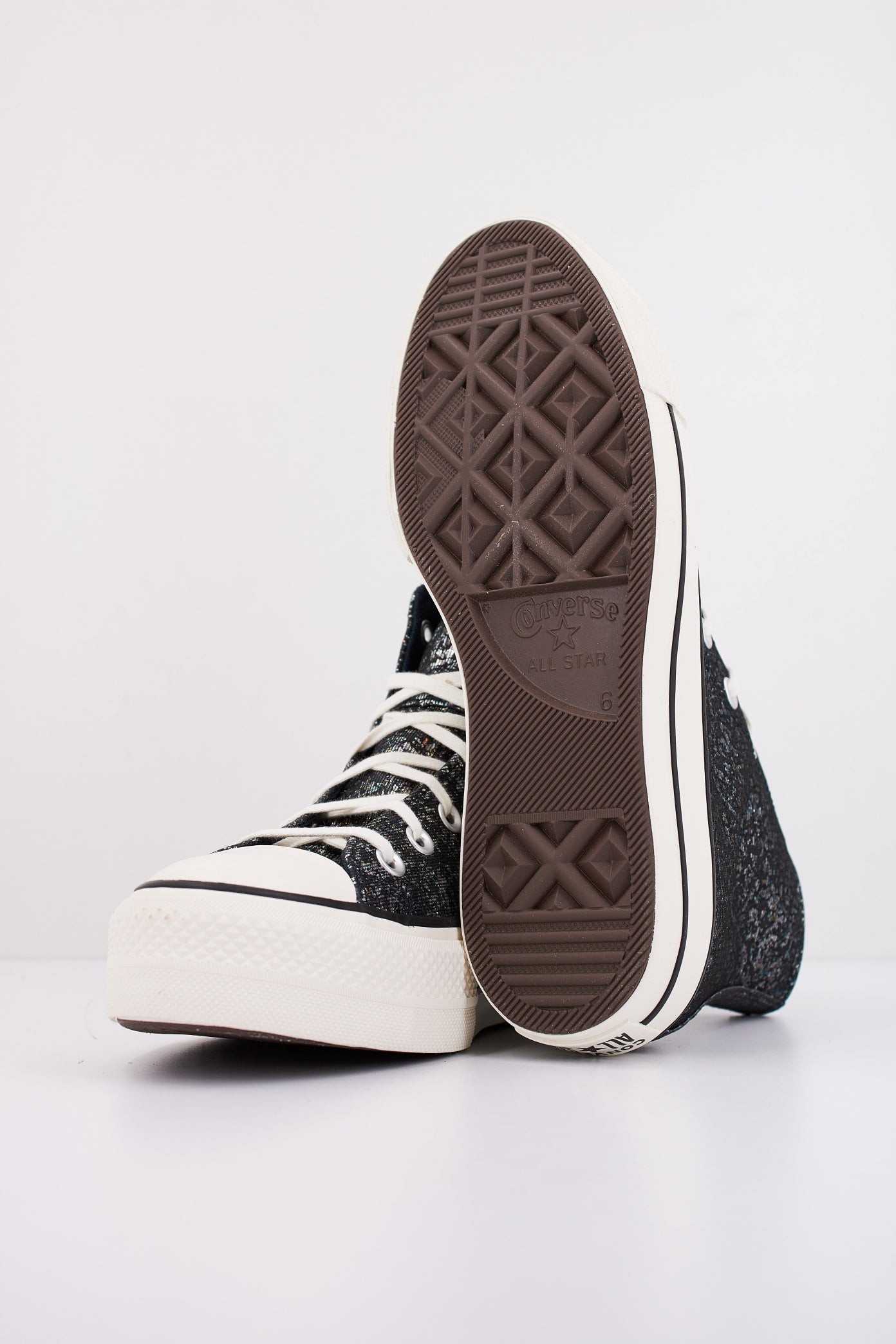 CONVERSE CHUCK TAYLOR ALL STAR LIFT PLATFORM GLITTER en color NEGRO  (5)