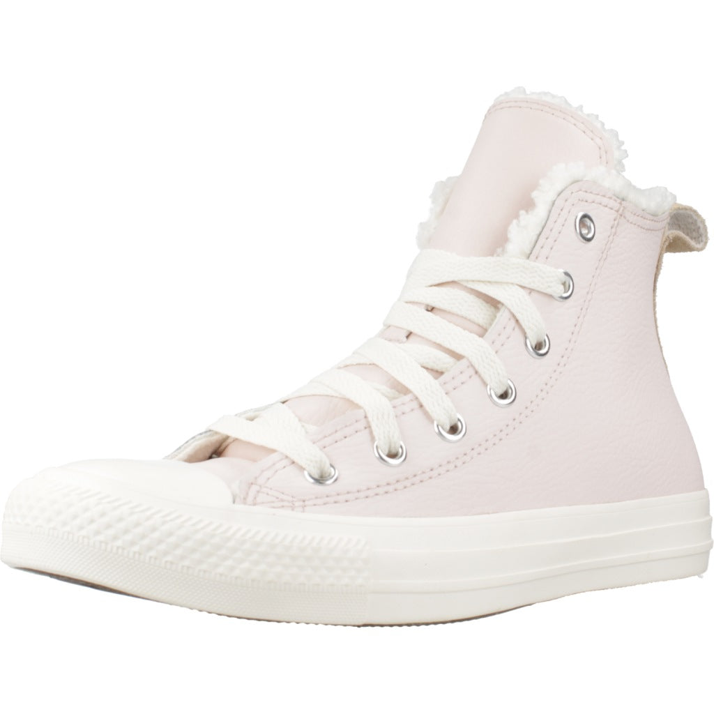 CONVERSE  CHUCK TAYLOR ALL STAR LEATHER&SHERPA en color ROSA  (1)