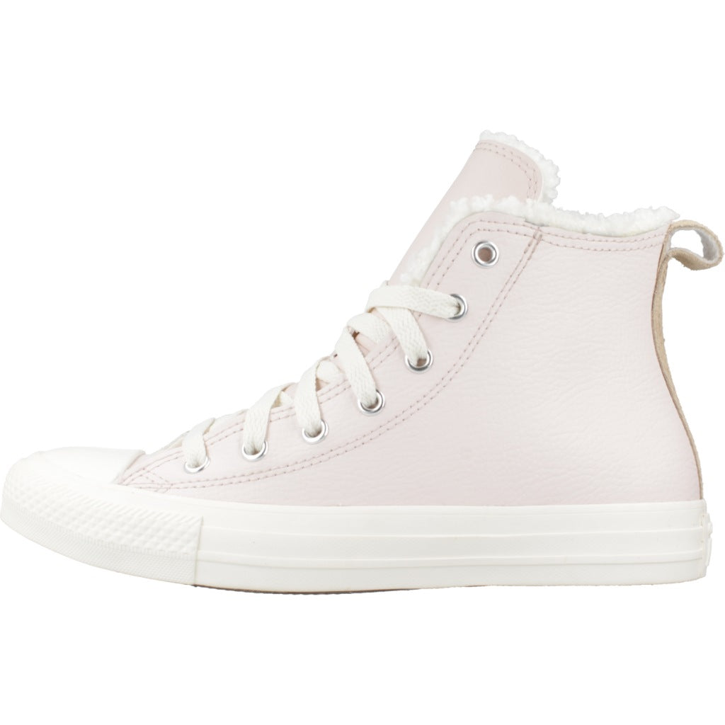 CONVERSE  CHUCK TAYLOR ALL STAR LEATHER&SHERPA en color ROSA  (2)