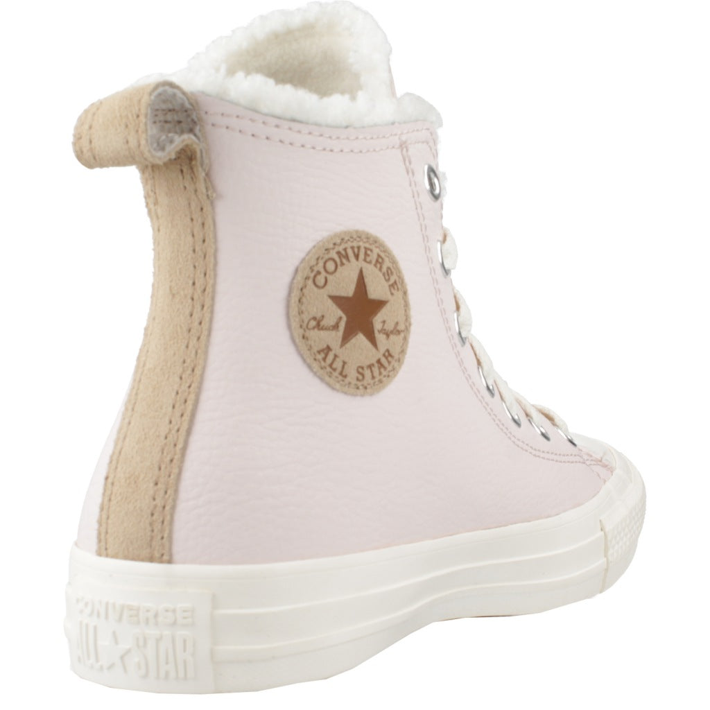 CONVERSE  CHUCK TAYLOR ALL STAR LEATHER&SHERPA en color ROSA  (3)