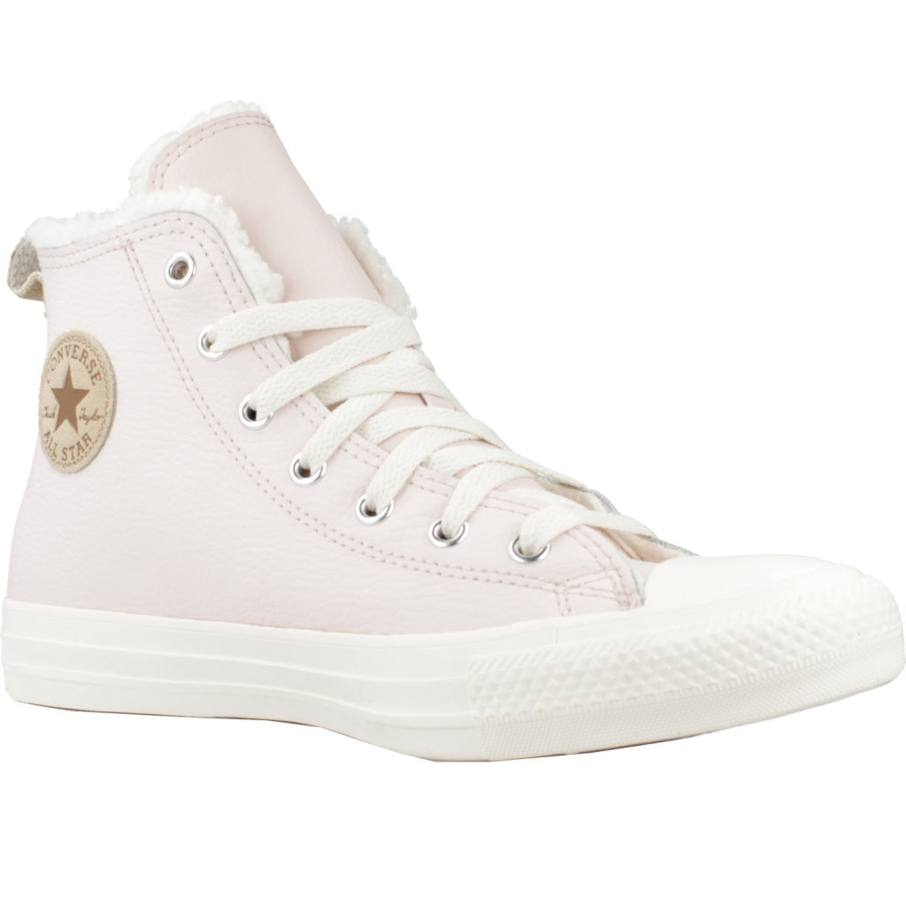 CONVERSE  CHUCK TAYLOR ALL STAR LEATHER&SHERPA en color ROSA  (5)