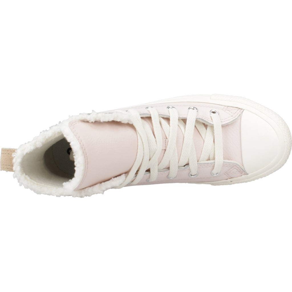 CONVERSE  CHUCK TAYLOR ALL STAR LEATHER&SHERPA en color ROSA  (7)