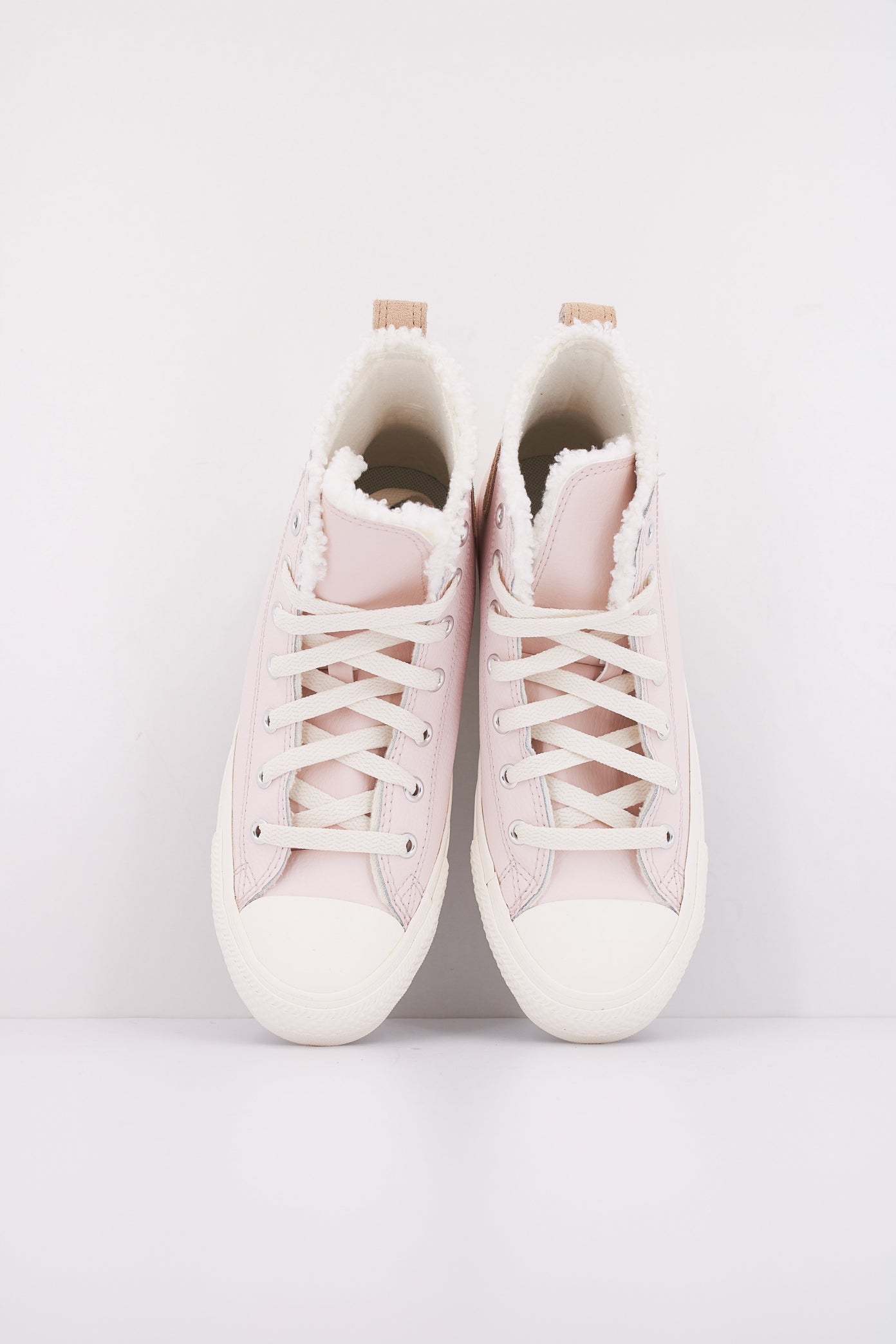 CONVERSE  CHUCK TAYLOR ALL STAR LEATHER&SHERPA en color ROSA  (3)