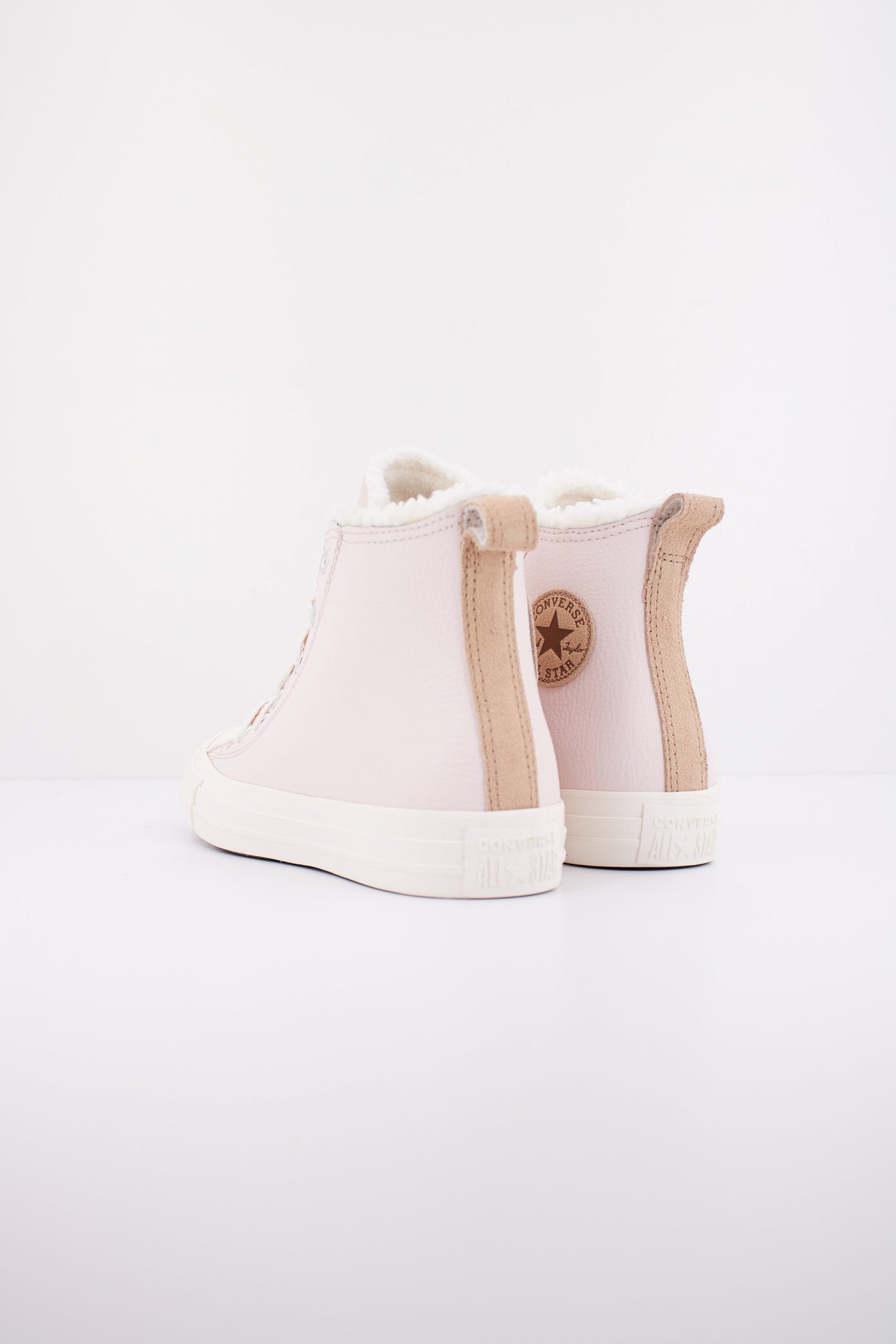 CONVERSE  CHUCK TAYLOR ALL STAR LEATHER&SHERPA en color ROSA  (4)