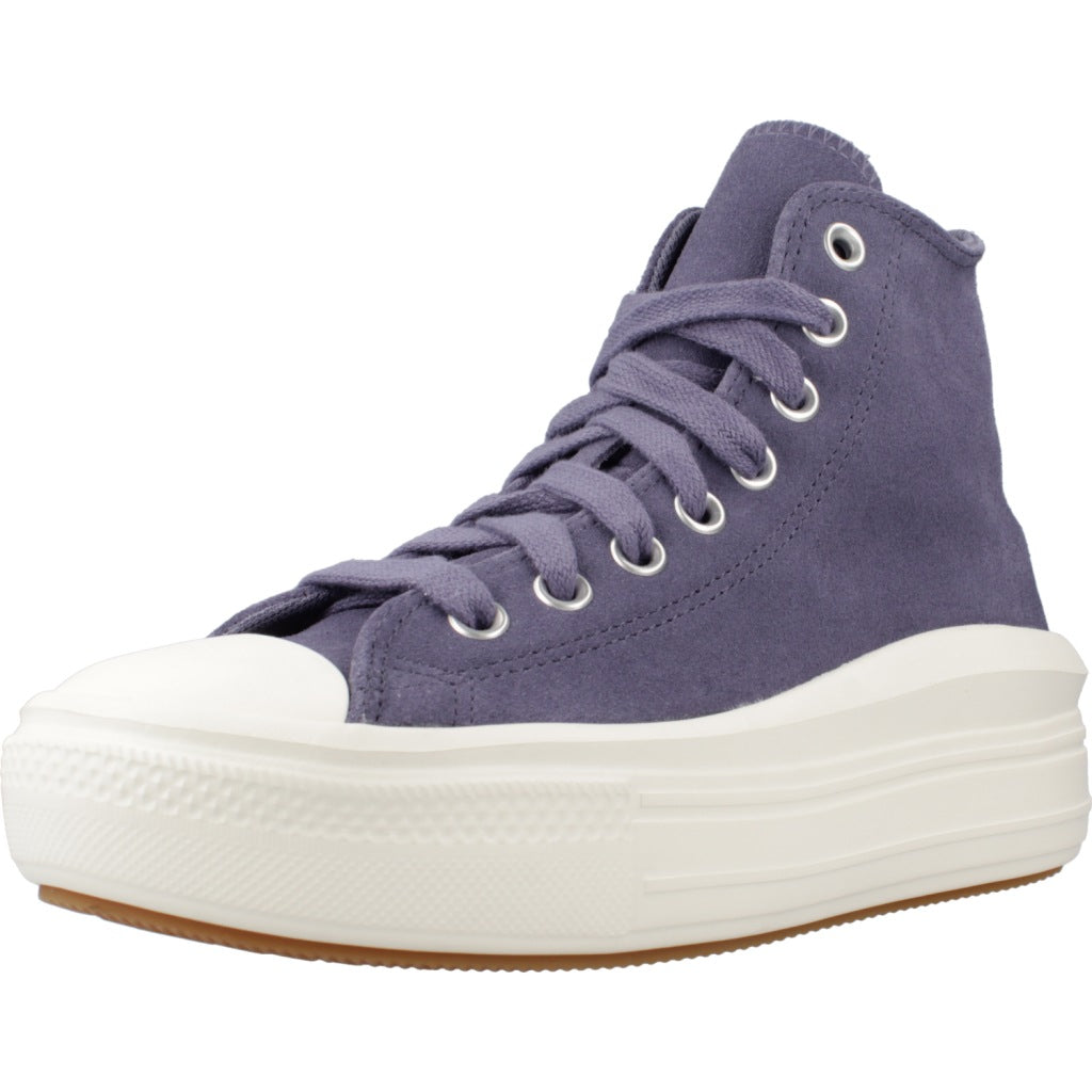 CONVERSE  CHUCK TAYLOR ALL STAR MOVE PLATFORM SUEDE en color VIOLETA  (1)