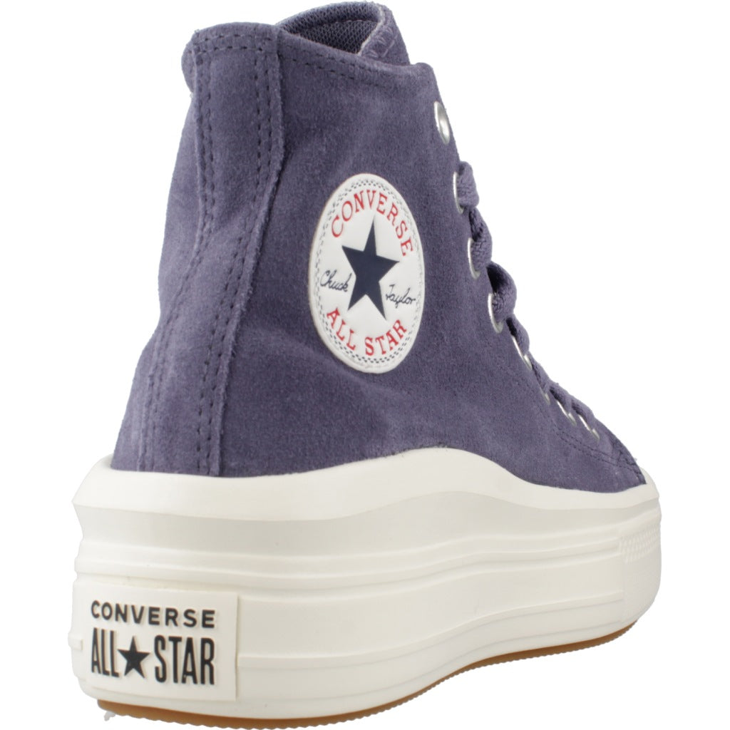 CONVERSE  CHUCK TAYLOR ALL STAR MOVE PLATFORM SUEDE en color VIOLETA  (3)