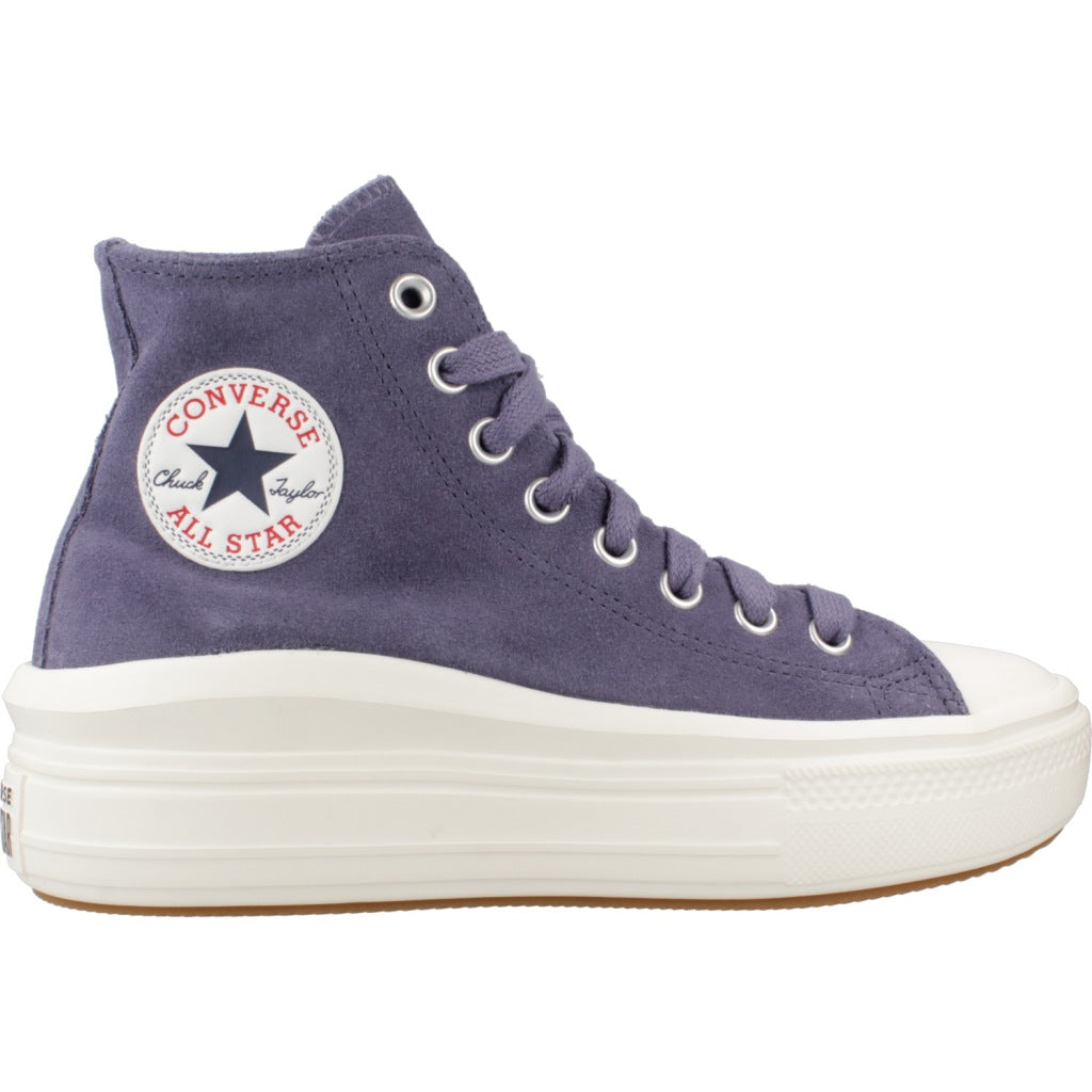 CONVERSE  CHUCK TAYLOR ALL STAR MOVE PLATFORM SUEDE en color VIOLETA  (4)