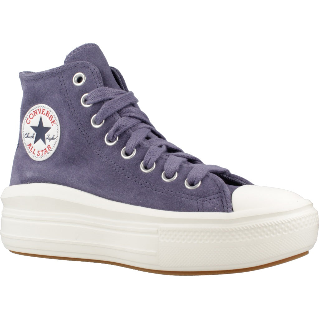 CONVERSE  CHUCK TAYLOR ALL STAR MOVE PLATFORM SUEDE en color VIOLETA  (5)