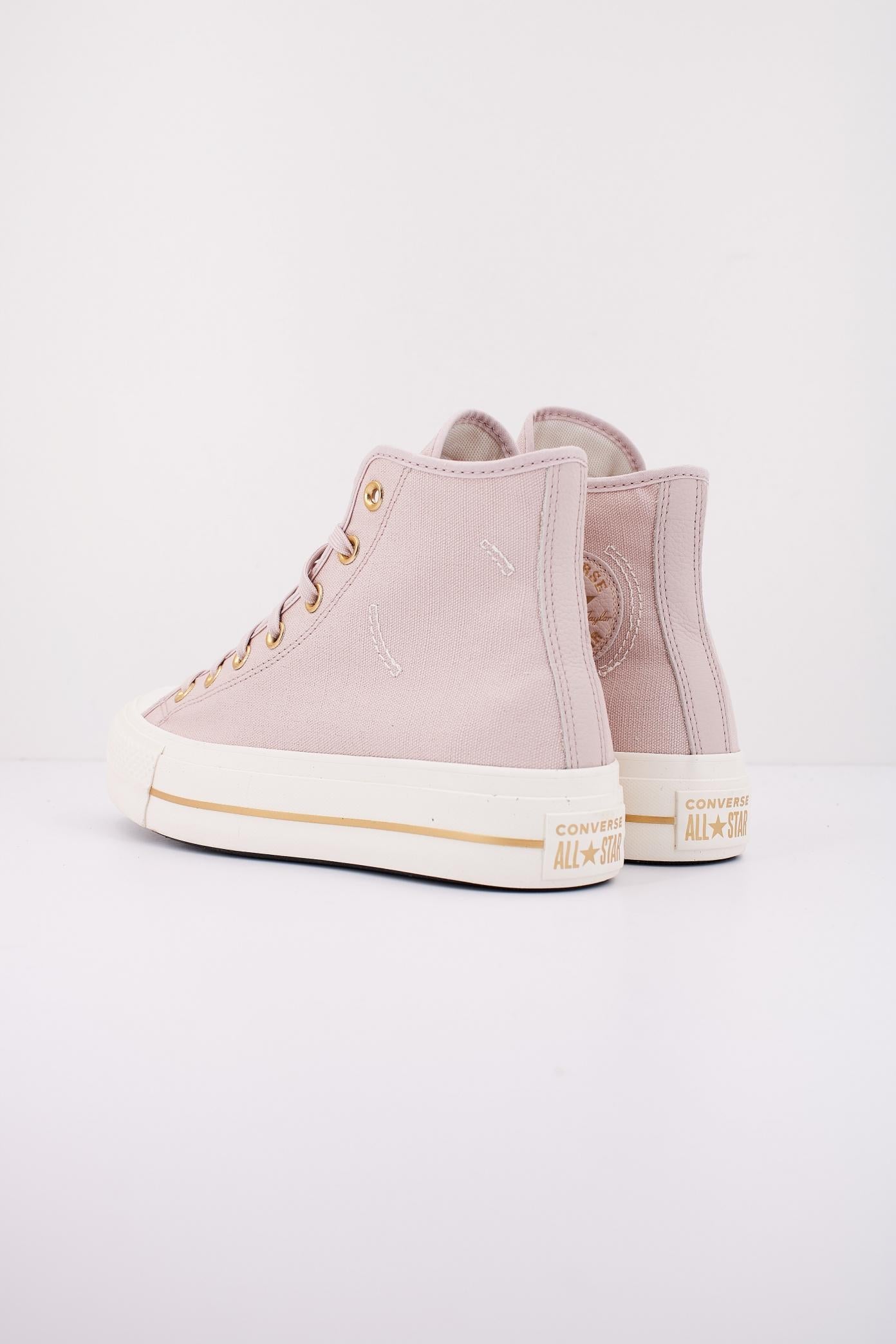 CONVERSE CHUCK TAYLOR ALL STAR LIFT HI FLUSH en color ROSA  (4)