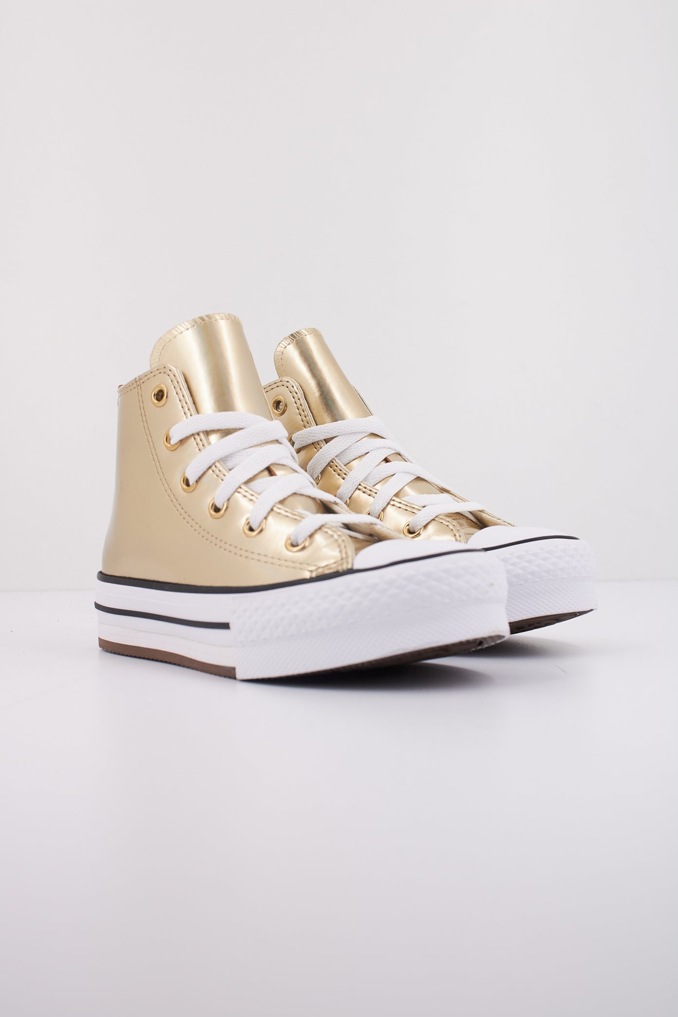 CONVERSE CHUCK TAYLOR ALL STAR EVA LIFT HI en color ORO  (2)