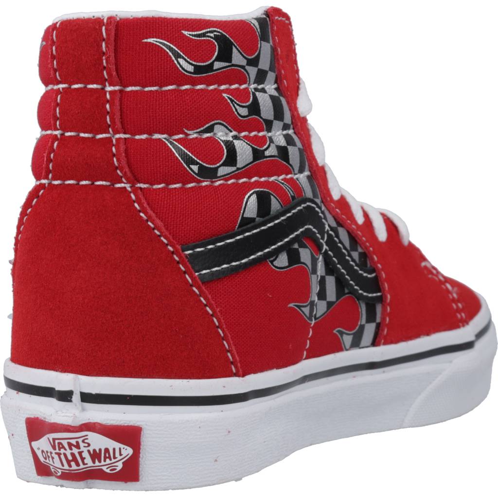 VANS SK-HI REFLECT CHECK FLAME en color ROJO  (3)