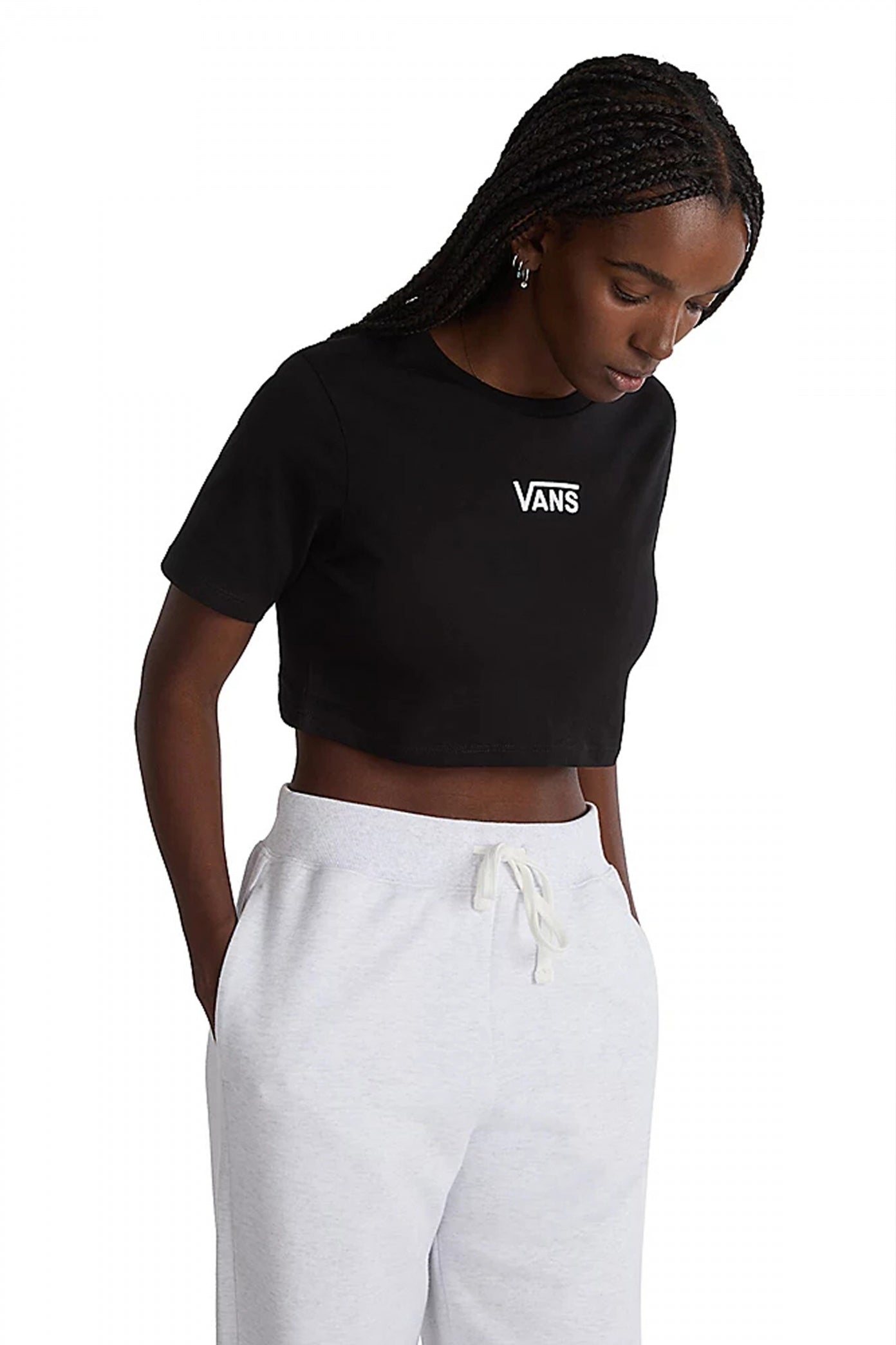 VANS FLYING V CREW CROP II en color NEGRO  (2)